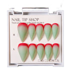 Press-On Nail Set Stiletto Ombre Tip Reusable