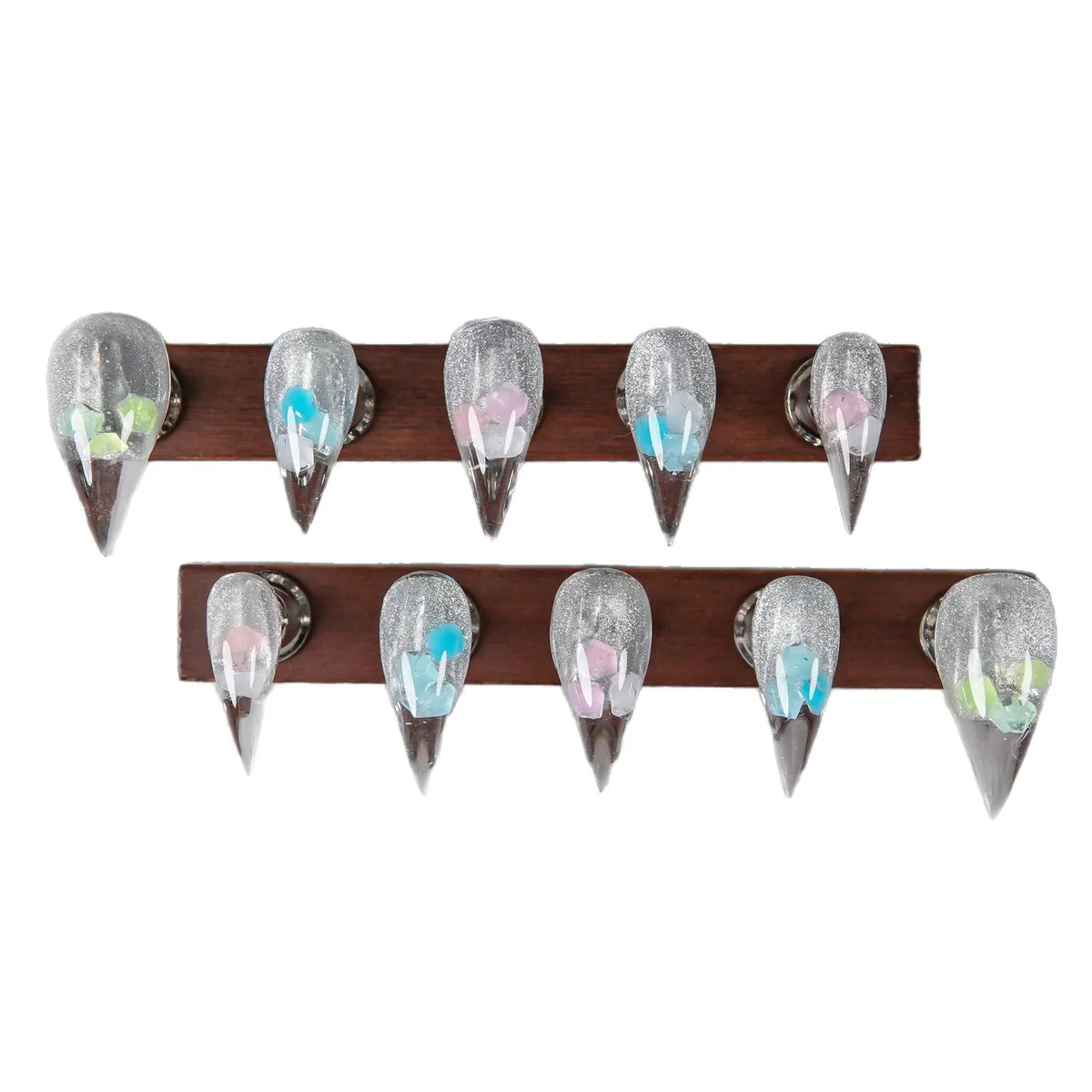 Press-On Nail Set Stiletto Reusable Adhesive Kit