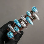 Press-On Nail Set Stiletto Reusable Adhesive Kit