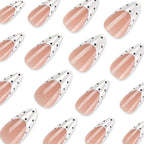 Press-On Nail Set Stiletto Self-Adhesive Modern Dot