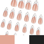 Press-On Nail Set Stiletto Self-Adhesive Modern Dot
