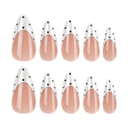 Press-On Nail Set Stiletto Self-Adhesive Modern Dot
