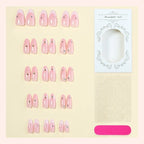 Press-On Nail Set Stiletto Self-Adhesive Rhinestone Accents