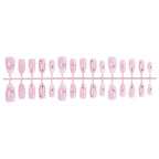 Press-On Nail Set Stiletto Self-Adhesive Rhinestone Accents
