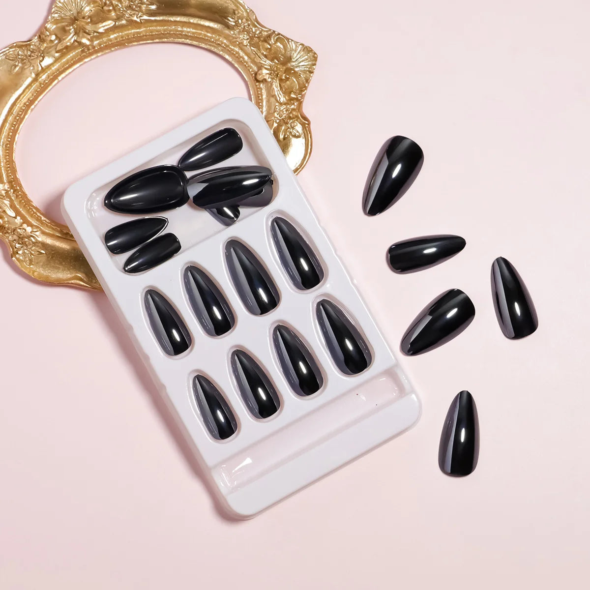 Press-On Nail Set Stiletto Shape 24 Piece Multiple Sizes