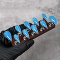 Press-On Nail Set Stiletto Shape Adhesive Backing & Chip-Resistant