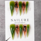 Press-On Nail Set Stiletto Shape & Artistic Patterns