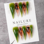 Press-On Nail Set Stiletto Shape & Artistic Patterns