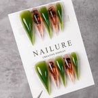 Press-On Nail Set Stiletto Shape & Artistic Patterns