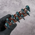Press-On Nail Set Stiletto Shape & Gem Accents Comfortable Fit
