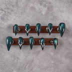 Press-On Nail Set Stiletto Shape & Gem Accents Comfortable Fit