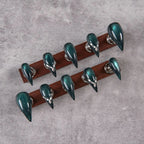 Press-On Nail Set Stiletto Shape & Gem Accents Comfortable Fit