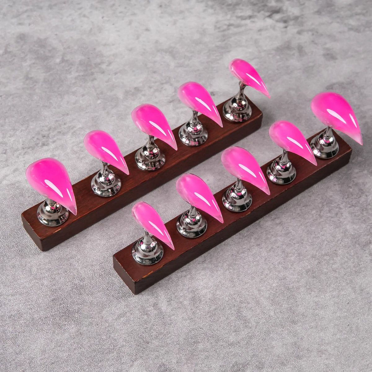 Press-On Nail Set Stiletto Shape Glossy Finish & Reusable