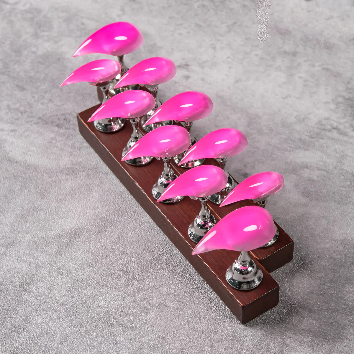 Press-On Nail Set Stiletto Shape Glossy Finish & Reusable