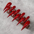 Press-On Nail Set Stiletto Shape High-Gloss Peel-And-Press