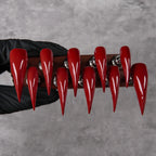 Press-On Nail Set Stiletto Shape High-Gloss Peel-And-Press