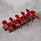 Press-On Nail Set Stiletto Shape High-Gloss Peel-And-Press