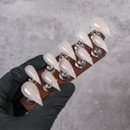 Press-On Nail Set Stiletto Shape Multiple Sizes Adhesive Included