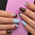 Press-On Nail Set Stiletto Star Design Long-Lasting