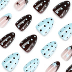 Press-On Nail Set Stiletto Star Design Long-Lasting