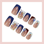 Press-On Nail Set Stone Embellishments & Application Tool