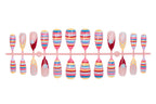 Press-On Nail Set Stripes Dots & Stars Self-Adhesive