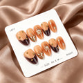 Press-On Nail Set Sun & Gemstone Reusable Multiple Sizes