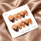 Press-On Nail Set Sun & Gemstone Reusable Multiple Sizes