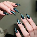 Press-On Nail Set Teardrop Glossy 24 Glue Tabs