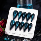 Press-On Nail Set Teardrop Glossy 24 Glue Tabs