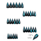 Press-On Nail Set Teardrop Glossy 24 Glue Tabs