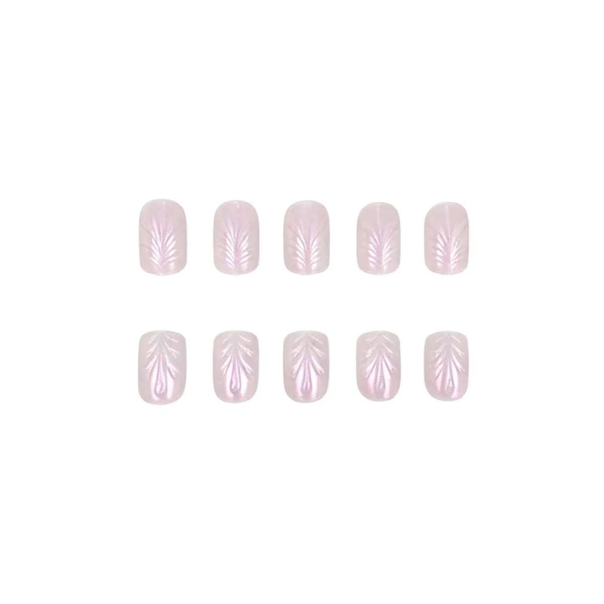 Press-On Nail Set Textured Design Long-Lasting Set of 24
