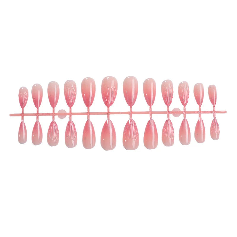 Press-On Nail Set Textured Finish Easy-Apply & Long-Lasting