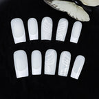 Press-On Nail Set Transparent Natural-Look Multiple Sizes