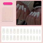 Press-On Nail Set Transparent Natural-Look Multiple Sizes
