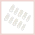 Press-On Nail Set Transparent Natural-Look Multiple Sizes