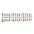 Press-On Nail Set Tropical Floral 20-Piece Easy-Apply