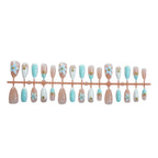 Press-On Nail Set Tropical Floral Pre-Glued Reusable