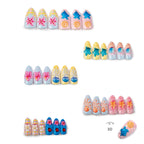 Press-On Nail Set Tropical Ocean Easy Apply & Chip-Resistant