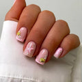 Press-On Nail Set Turquoise Maritime Design Easy Application