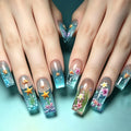 Press-On Nail Set Underwater Art Acrylic Set of 24