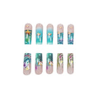 Press-On Nail Set Underwater Art Acrylic Set of 24