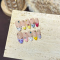 Press-On Nail Set Unique Patterns & Gem Accents