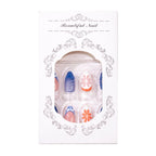 Press-On Nail Set Vibrant Floral Designs Easy Application