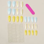 Press-On Nail Set Vibrant Summer Designs Jelly Finish