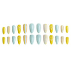 Press-On Nail Set Vibrant Summer Designs Jelly Finish
