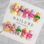 Press-On Nail Set Vibrant Themed Designs Salon-Quality Finish