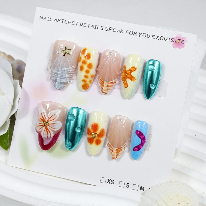 Press-On Nail Set Waterproof & Scratch-Resistant Easy Application