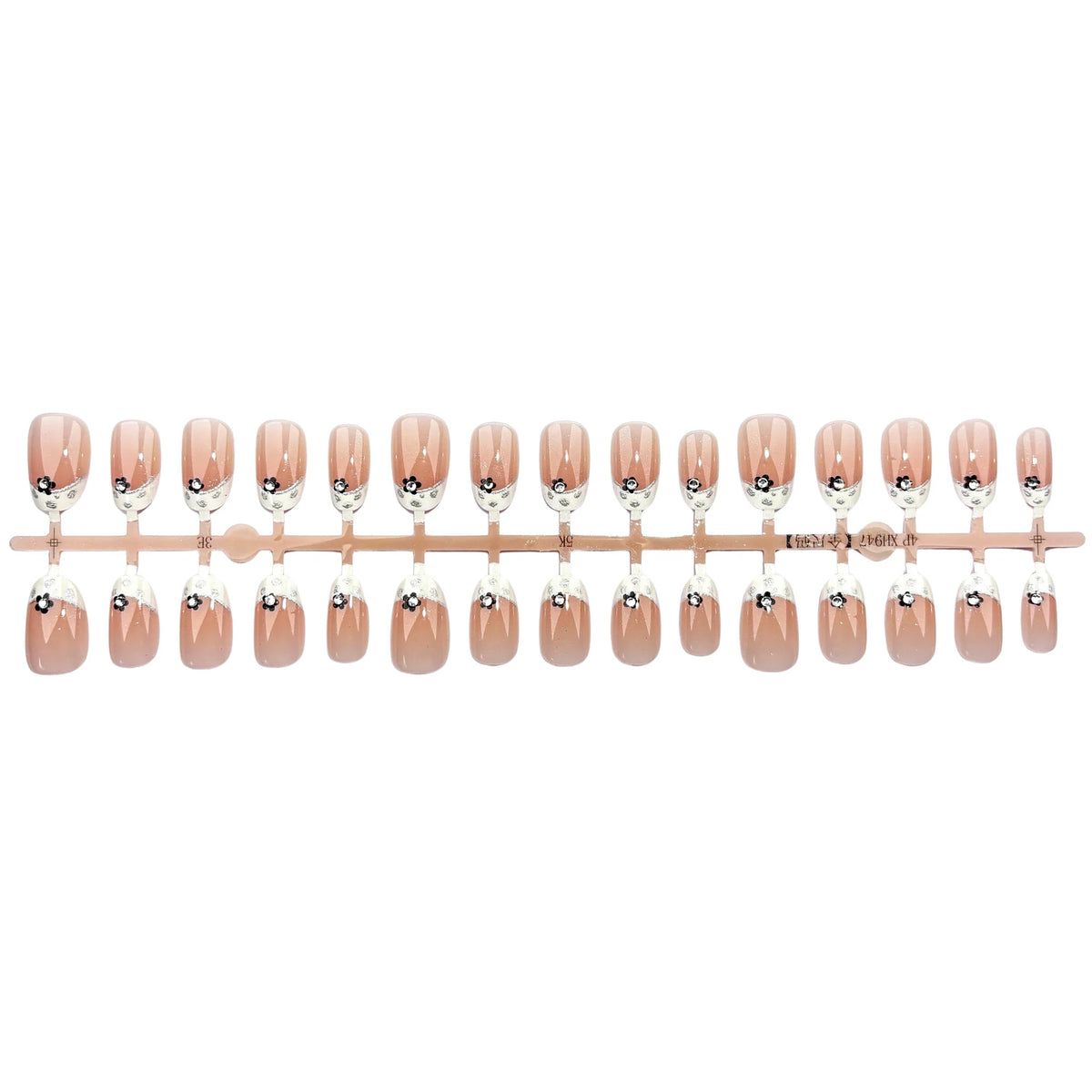 Press-On Nail Set Wild Rose Floral Peel & Stick