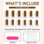Press-On Nail Set Winter Motifs Easy-Apply & Long-Lasting